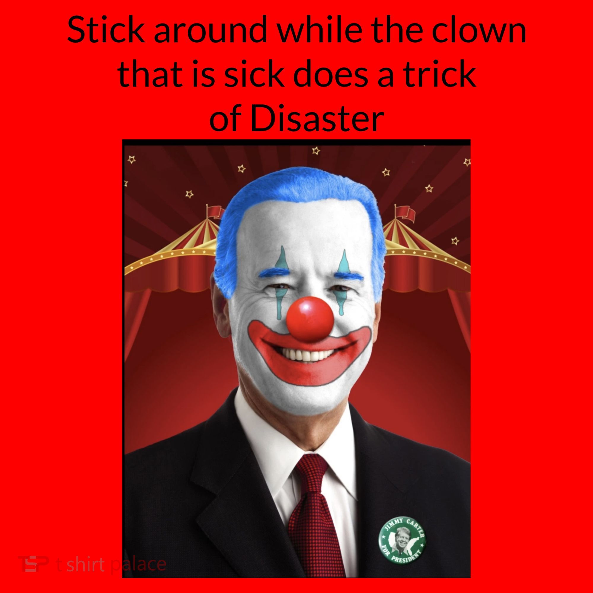 Joe Biden Clown Disaster Funny USA Santa Hat