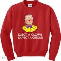 Joe Biden Elected A Clown Circus Kids Sweatshirt thumb 0