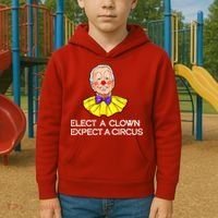 Joe Biden Elected A Clown Circus Kids Hoodie thumb 2