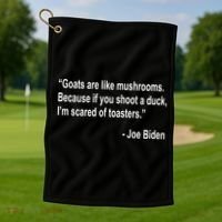 Joe Biden Funny Quote Golf Towel thumb 1