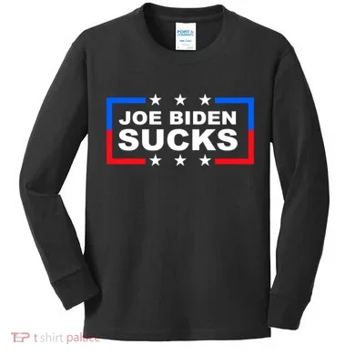 Joe Biden Sucks Kids Long Sleeve Shirt