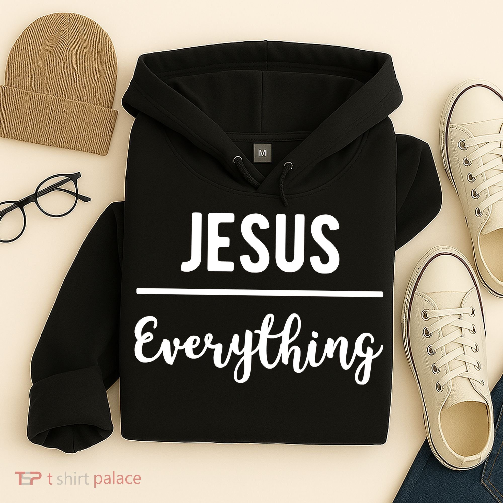 Jesus Over Everything Christian Faith Hoodie