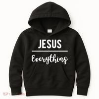 Jesus Over Everything Christian Faith Kids Hoodie thumb 0