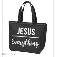 Jesus Over Everything Christian Faith Tote Bag thumb 3