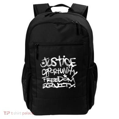 justice opportunity equity freedom  Backpack