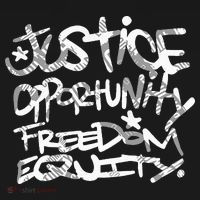 justice opportunity equity freedom  Backpack thumb 2