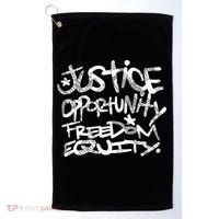 justice opportunity equity freedom  Golf Towel thumb 0