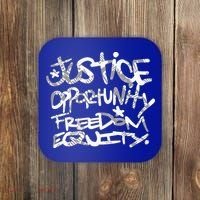 justice opportunity equity freedom  Coaster thumb 0