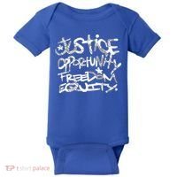 justice opportunity equity freedom  Baby Bodysuit thumb 0