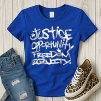 justice opportunity equity freedom  Women's T-Shirt thumb 3