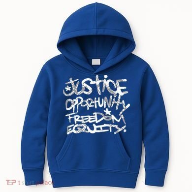 justice opportunity equity freedom  Kids Hoodie