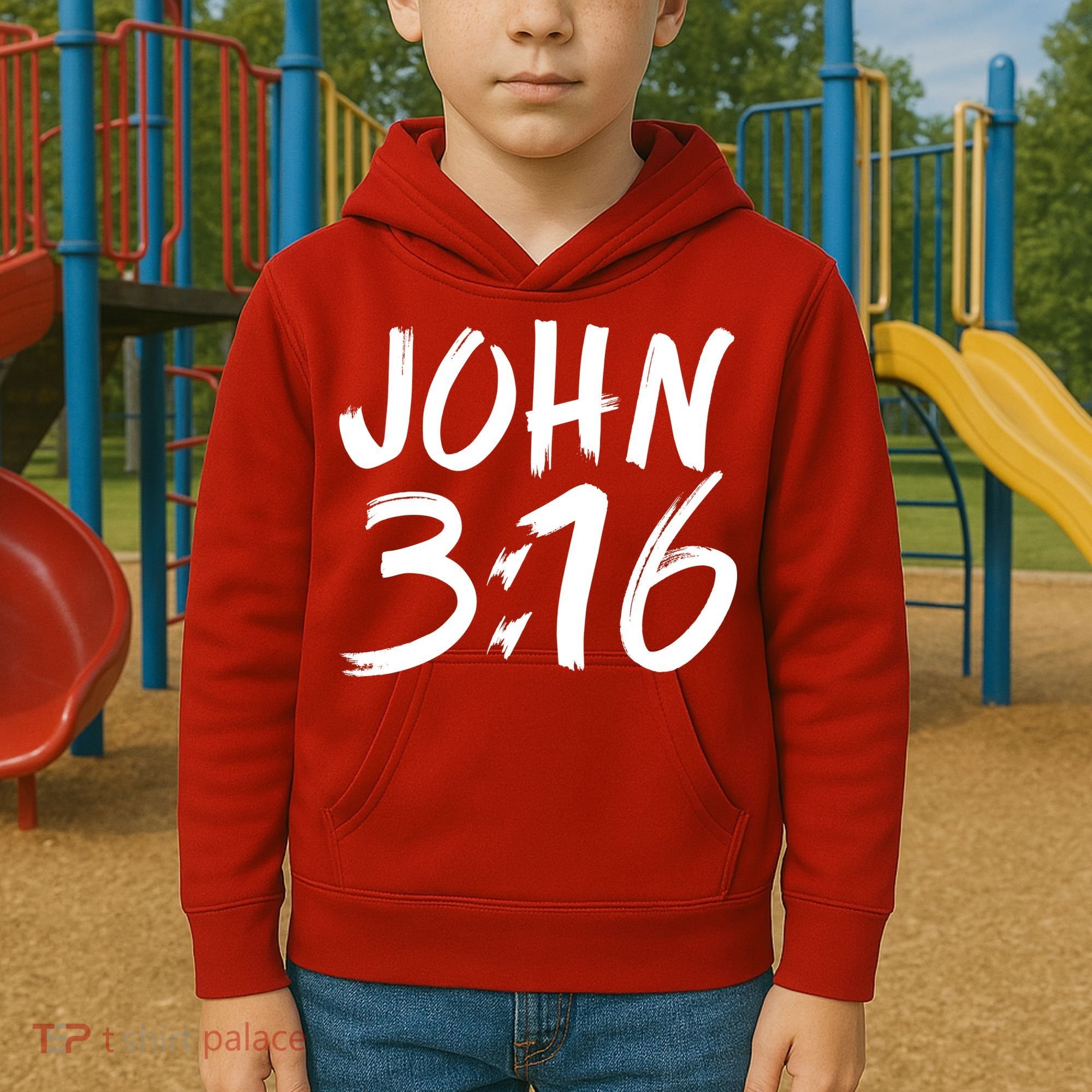 John 3:16 Kids Hoodie