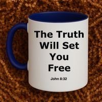 John 8:32 The Truth Will Set You Free Coffee Mug thumb 2