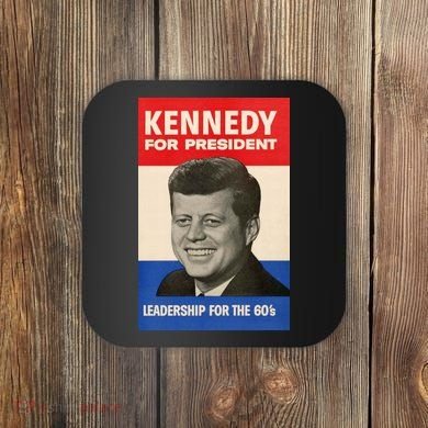 John F. Kennedy 1960 Campaign Poster Coaster