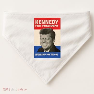John F. Kennedy 1960 Campaign Poster USA-Made Doggie Bandana