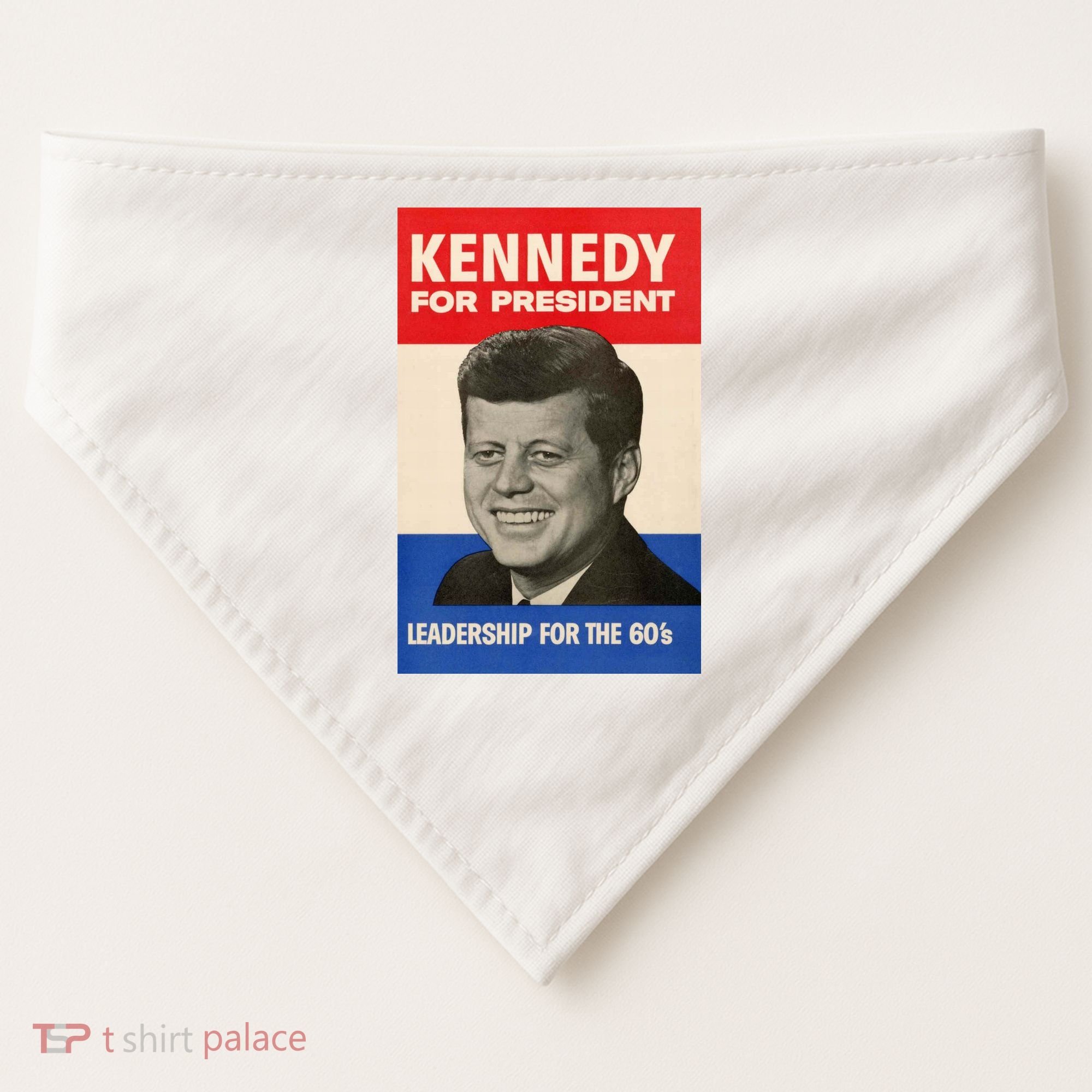John F. Kennedy 1960 Campaign Poster USA-Made Doggie Bandana