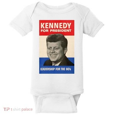 John F. Kennedy 1960 Campaign Poster Baby Bodysuit