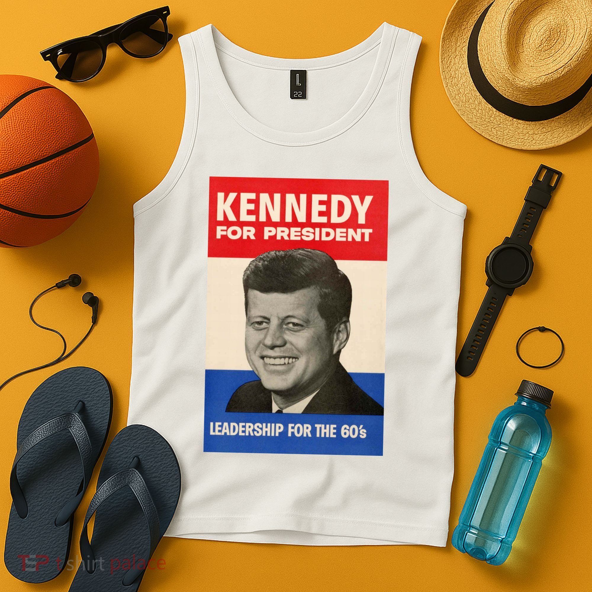 John F. Kennedy 1960 Campaign Poster Tank Top