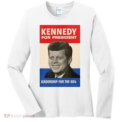 John F. Kennedy 1960 Campaign Poster Women's Long Sleeve Shirt