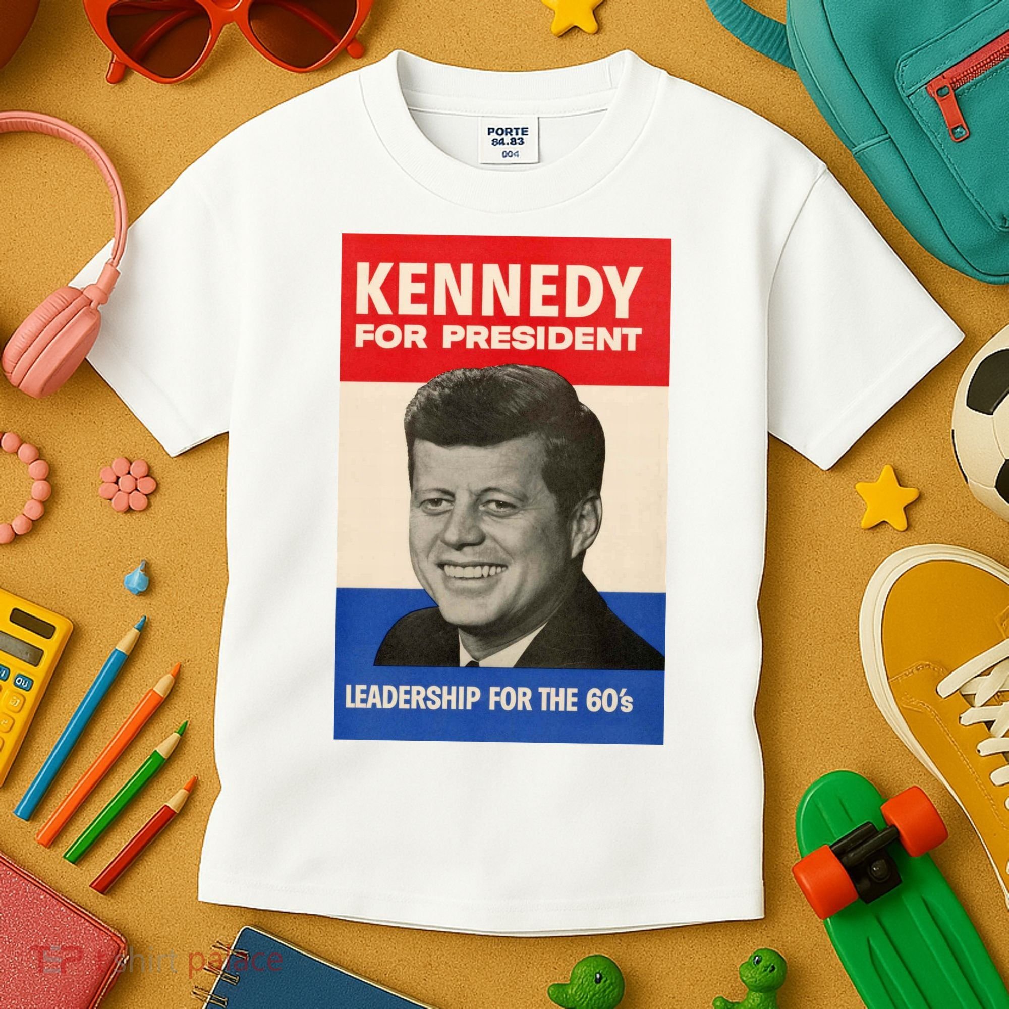 John F. Kennedy 1960 Campaign Poster Kids T-Shirt