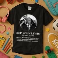 John Lewis Medal Of Freedom RIP 1940-2020 Kids T-Shirt thumb 3