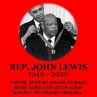 John Lewis Medal Of Freedom RIP 1940-2020 Santa Hat thumb 1
