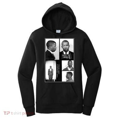 John Lewis Mug Shots Civil Rights Leader Women's Hoodie