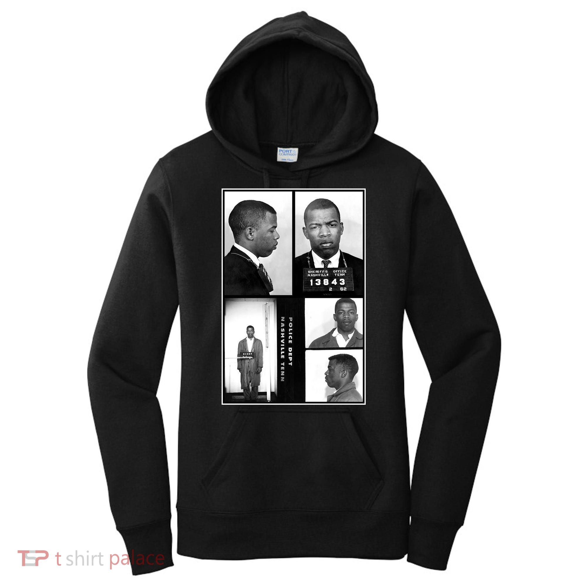 John Lewis Mug Shots Civil Rights Leader Women's Hoodie