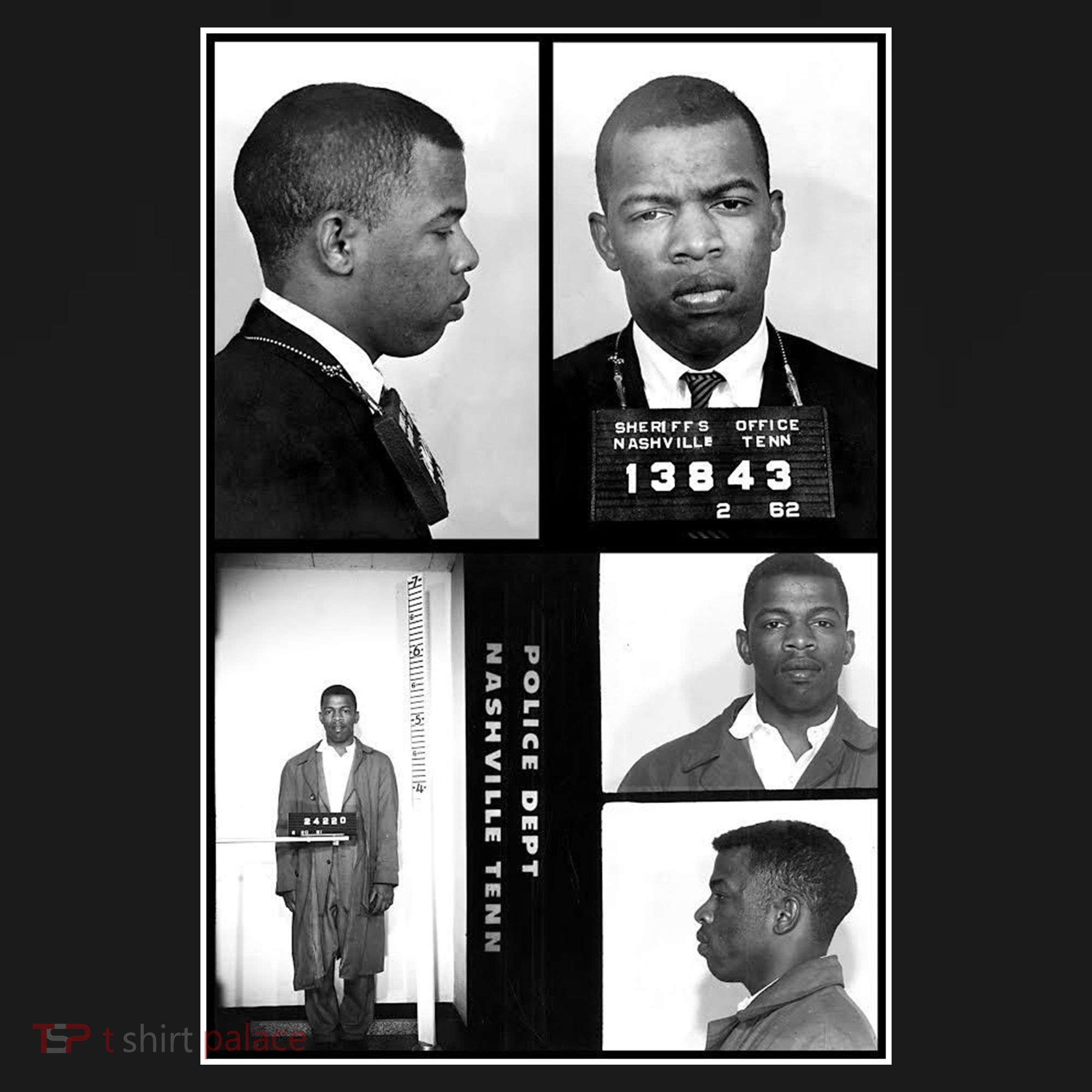 John Lewis Mug Shots Civil Rights Leader Ornament
