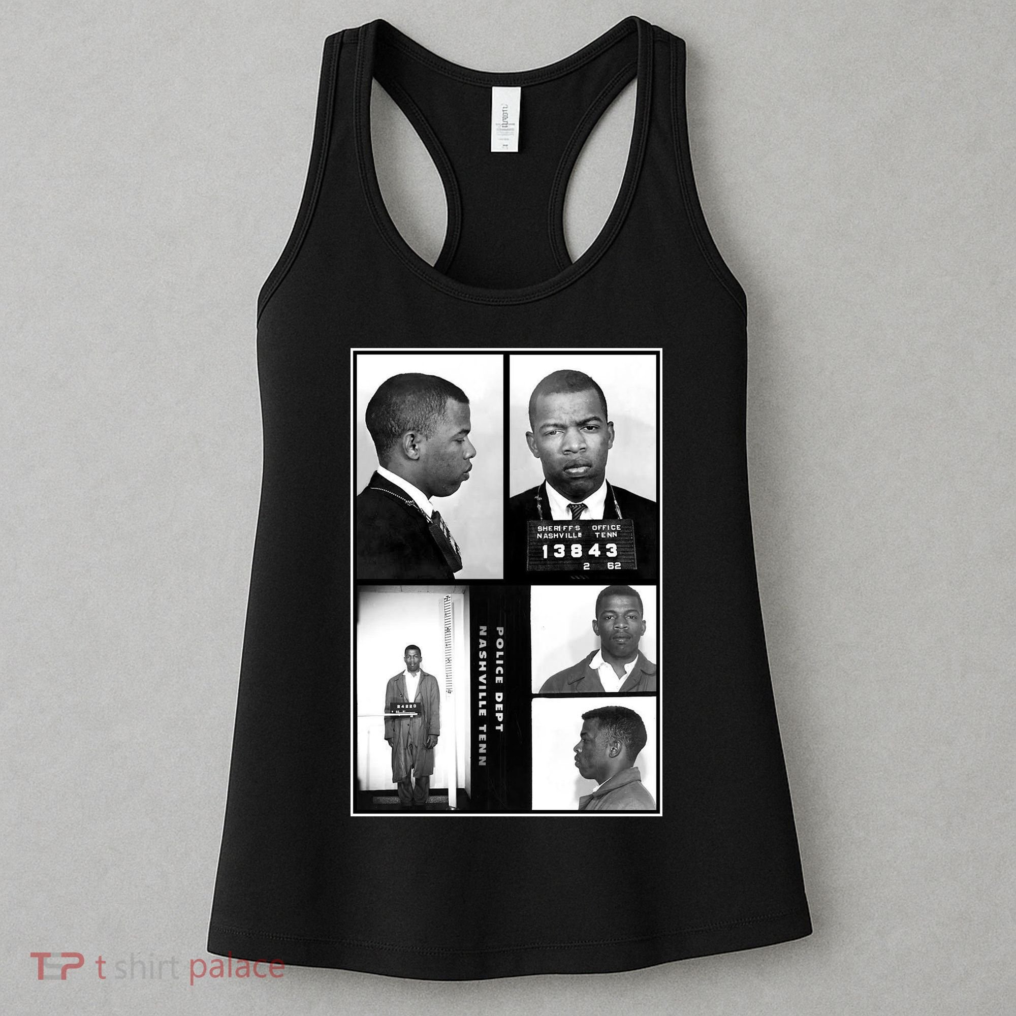 John Lewis Mug Shots Civil Rights Leader Women's Tank Top