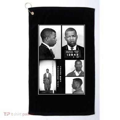 John Lewis Mug Shots Civil Rights Leader Golf Towel