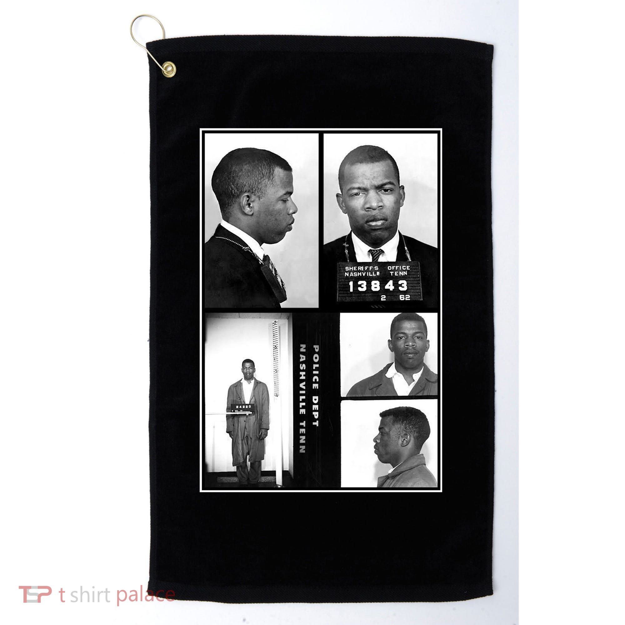 John Lewis Mug Shots Civil Rights Leader Golf Towel