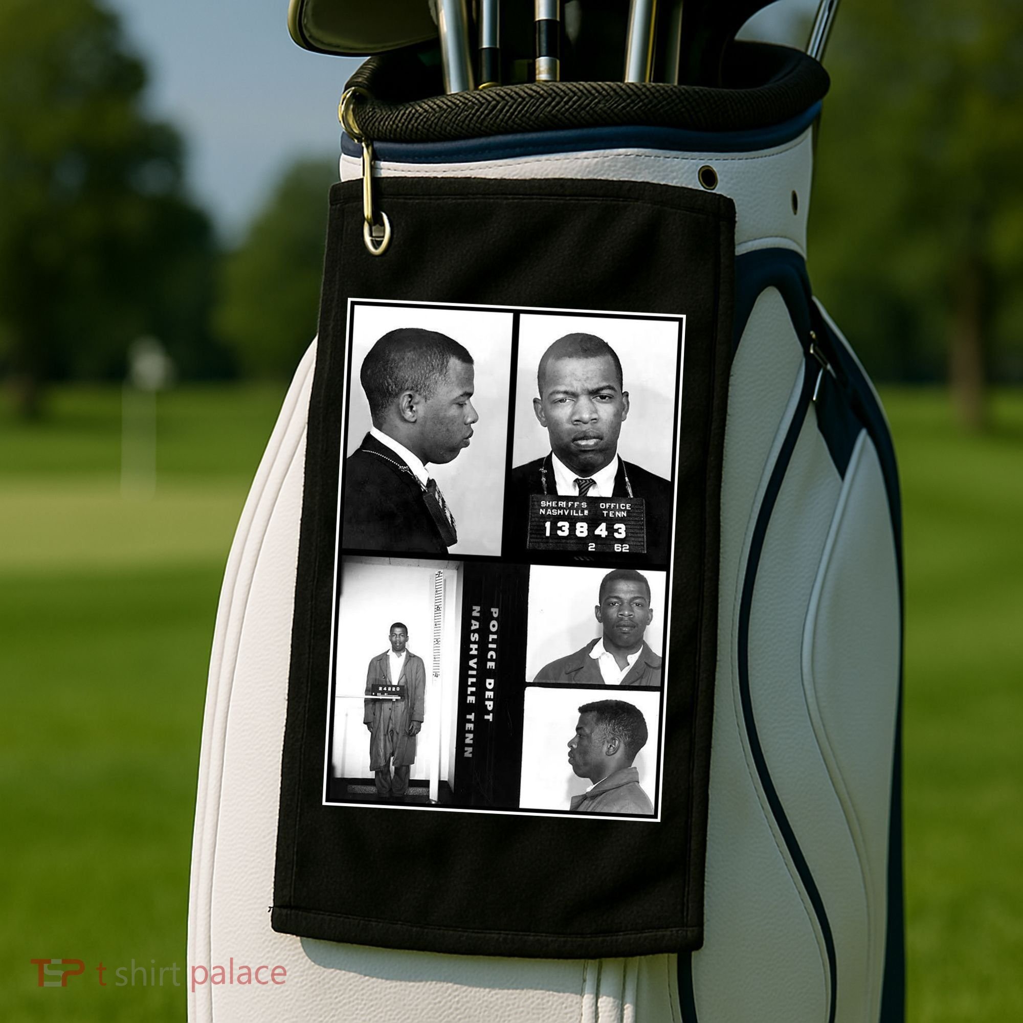 John Lewis Mug Shots Civil Rights Leader Golf Towel