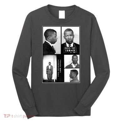 John Lewis Mug Shots Civil Rights Leader Long Sleeve Shirt