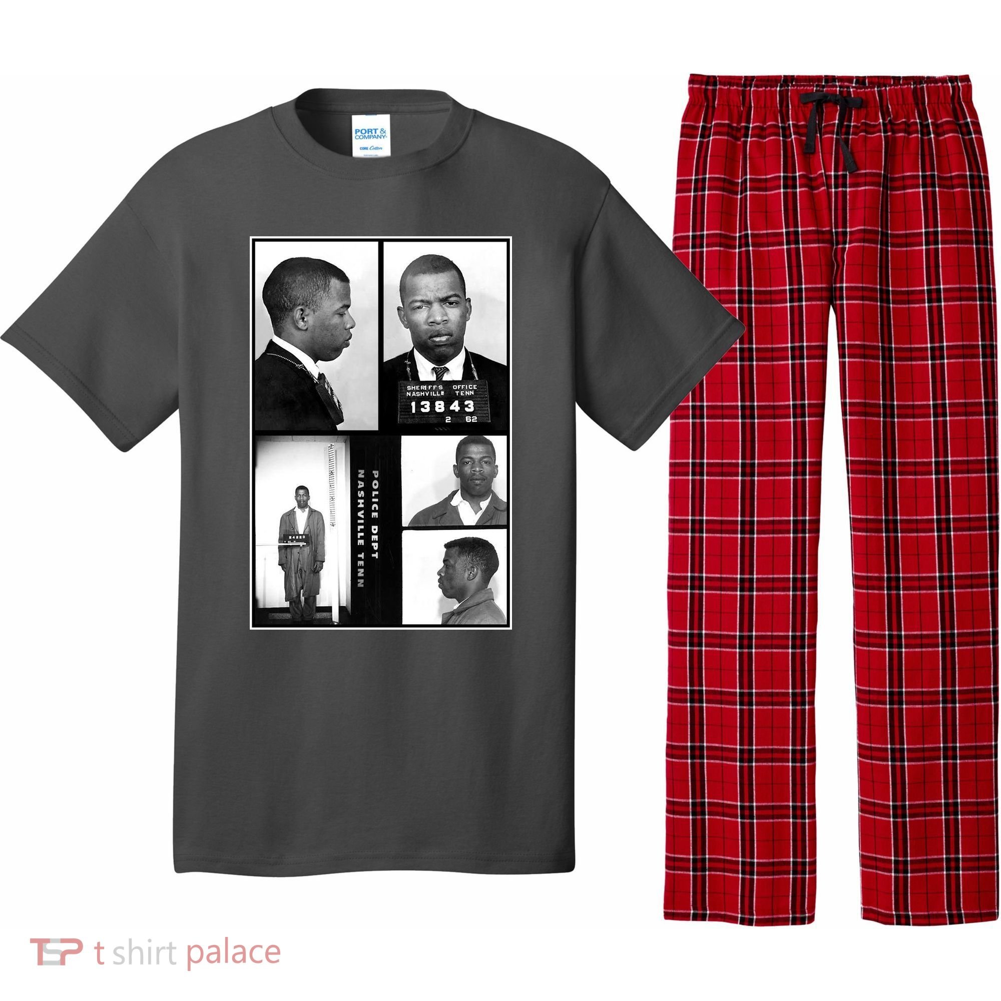 John Lewis Mug Shots Civil Rights Leader Pajama Set