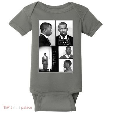 John Lewis Mug Shots Civil Rights Leader Baby Bodysuit