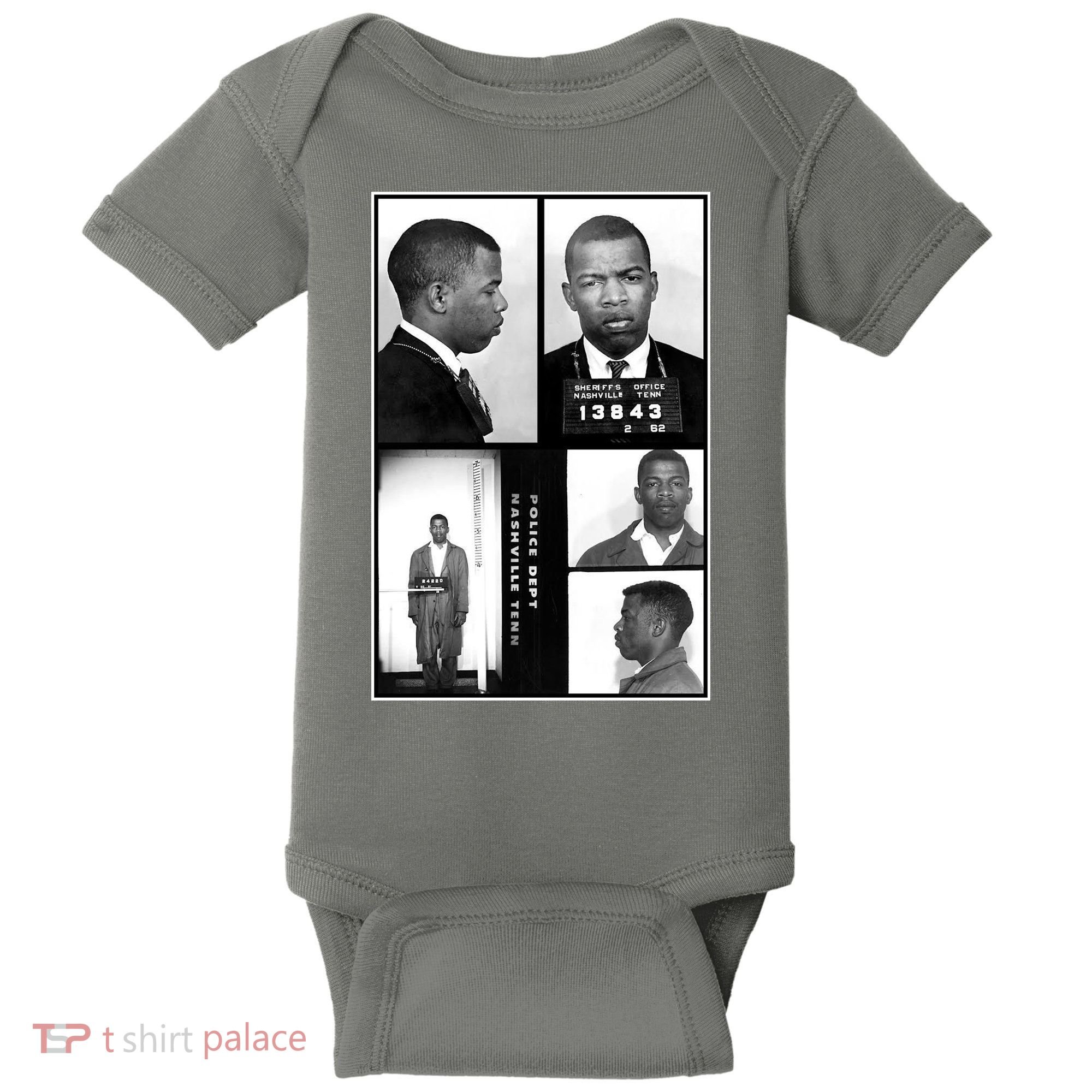 John Lewis Mug Shots Civil Rights Leader Baby Bodysuit