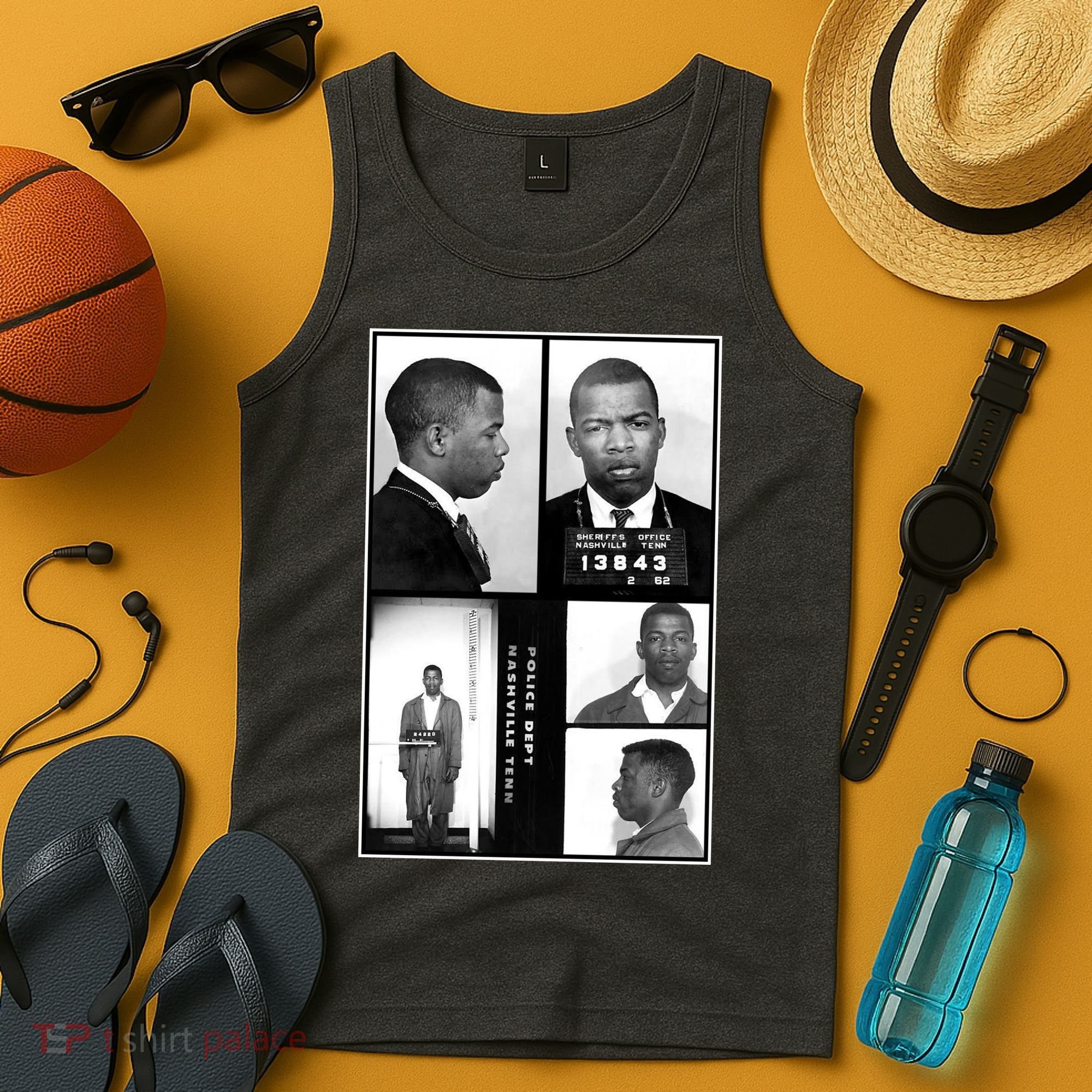 John Lewis Mug Shots Civil Rights Leader Tank Top