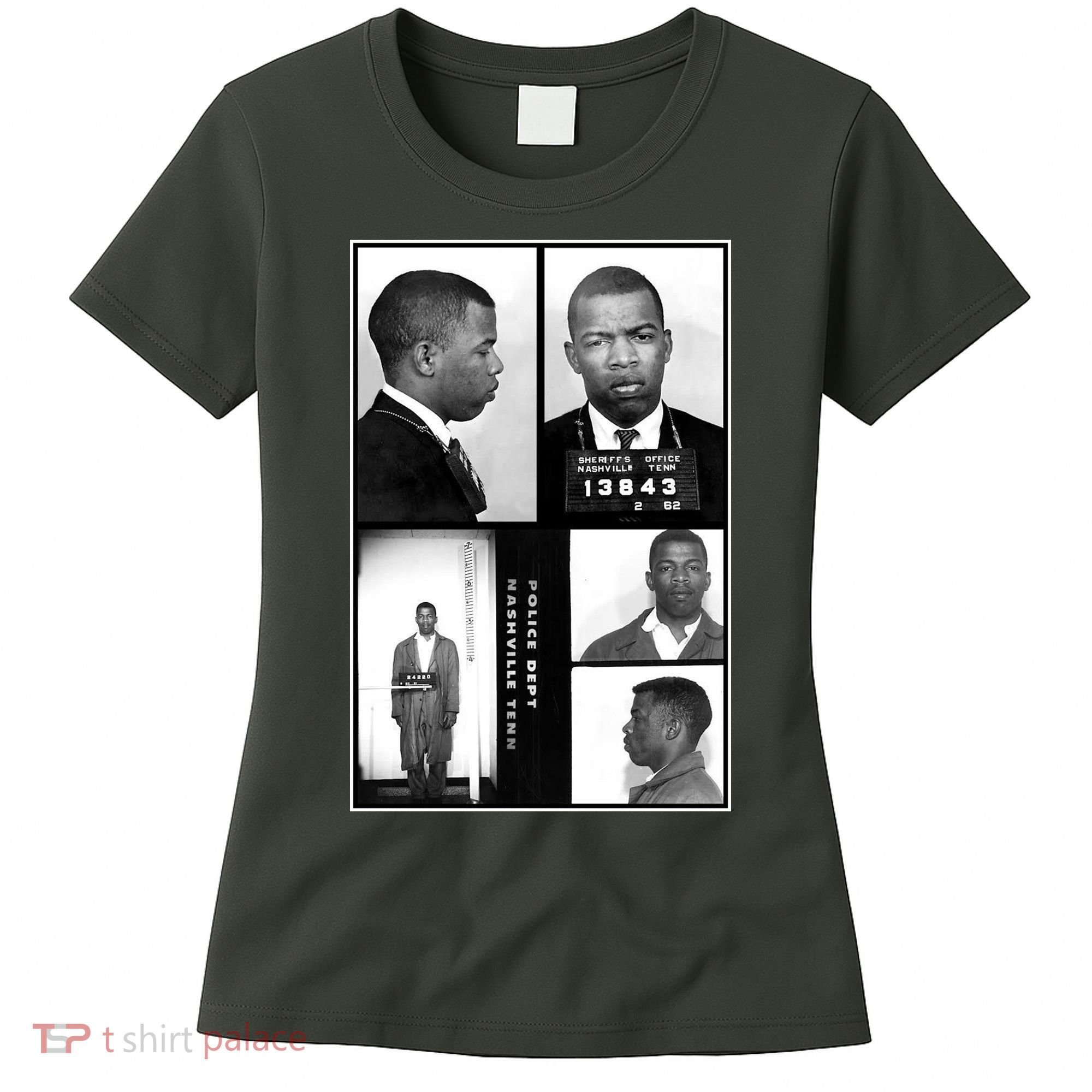John Lewis Mug Shots Civil Rights Leader Women's T-Shirt