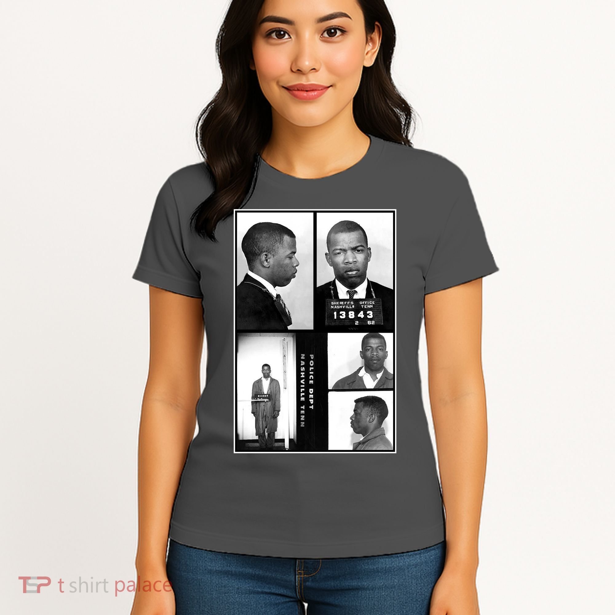 John Lewis Mug Shots Civil Rights Leader Women's T-Shirt