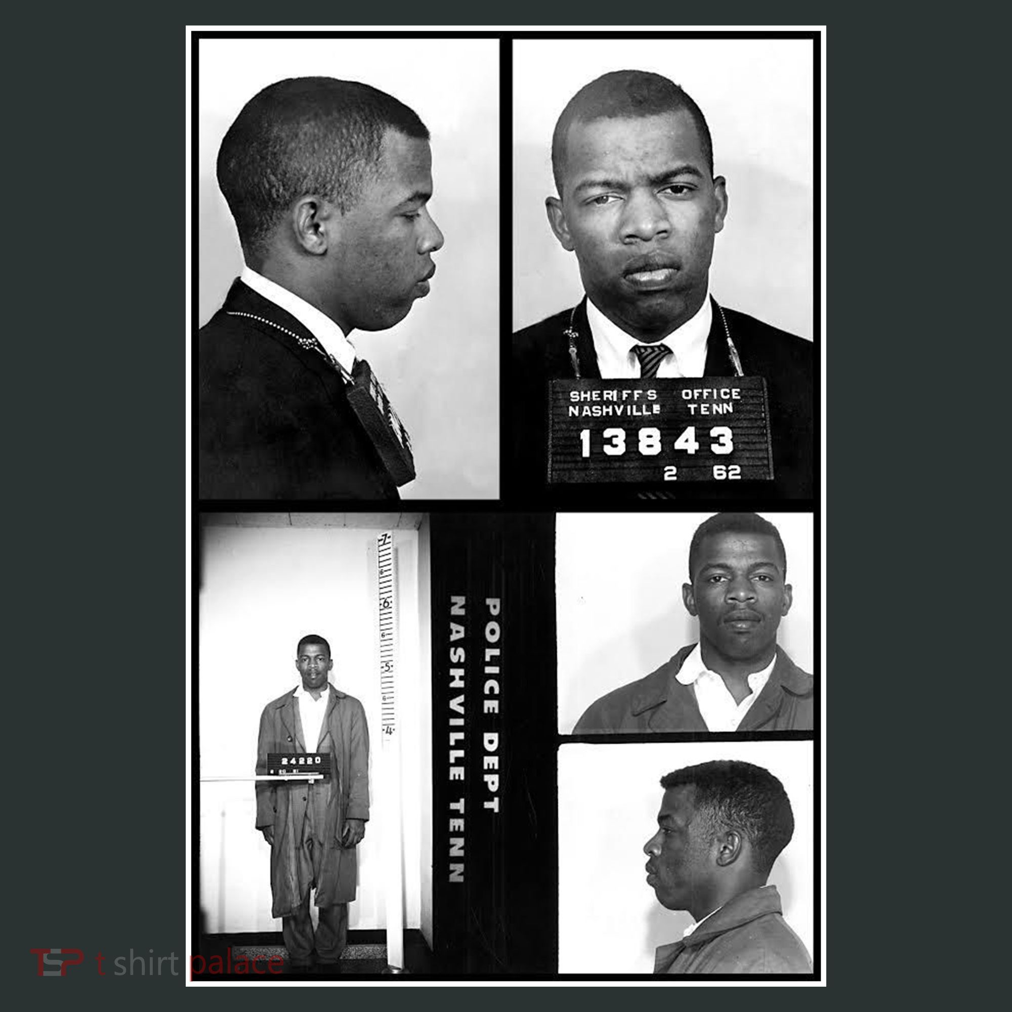 John Lewis Mug Shots Civil Rights Leader Kids Sweatshirt