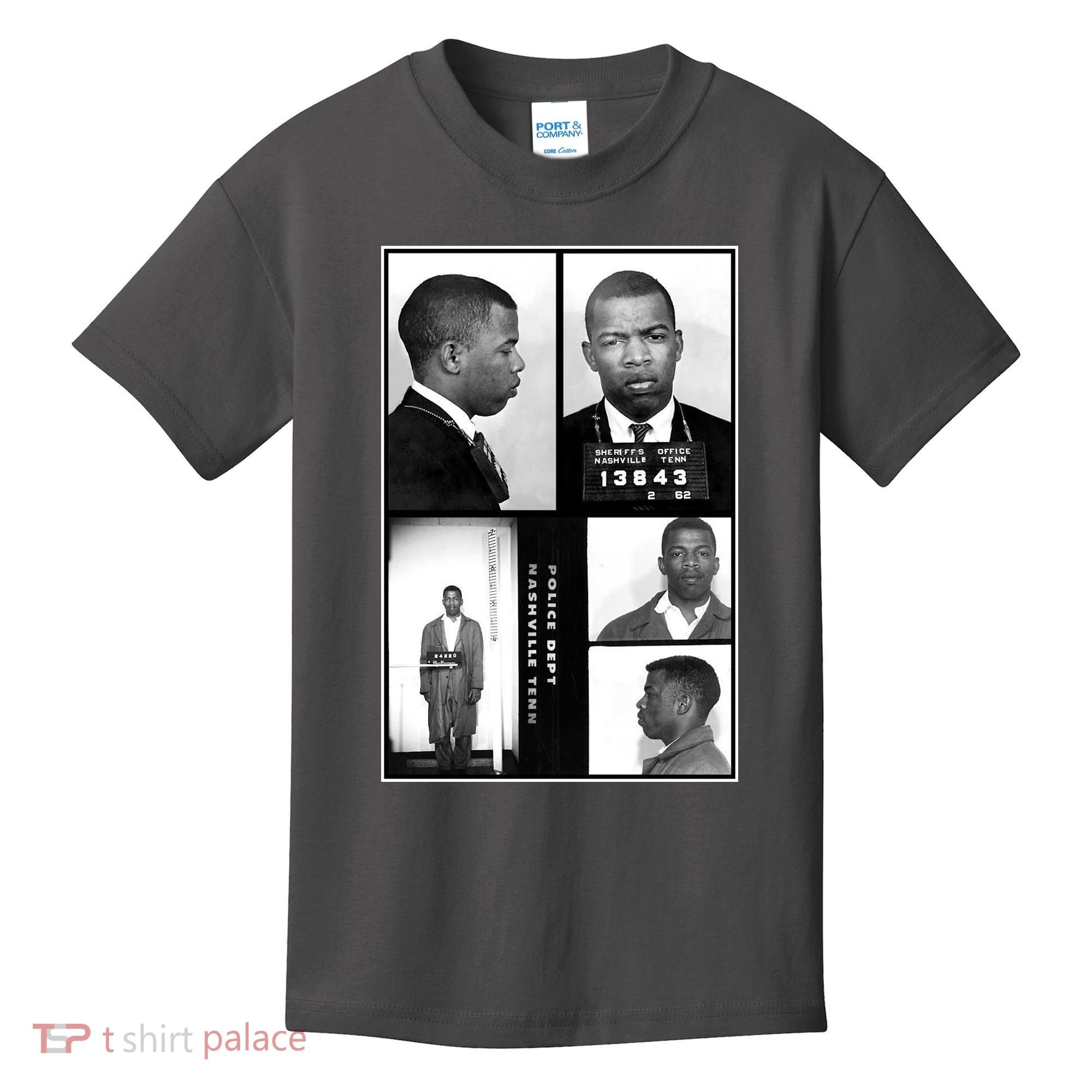 John Lewis Mug Shots Civil Rights Leader Kids T-Shirt