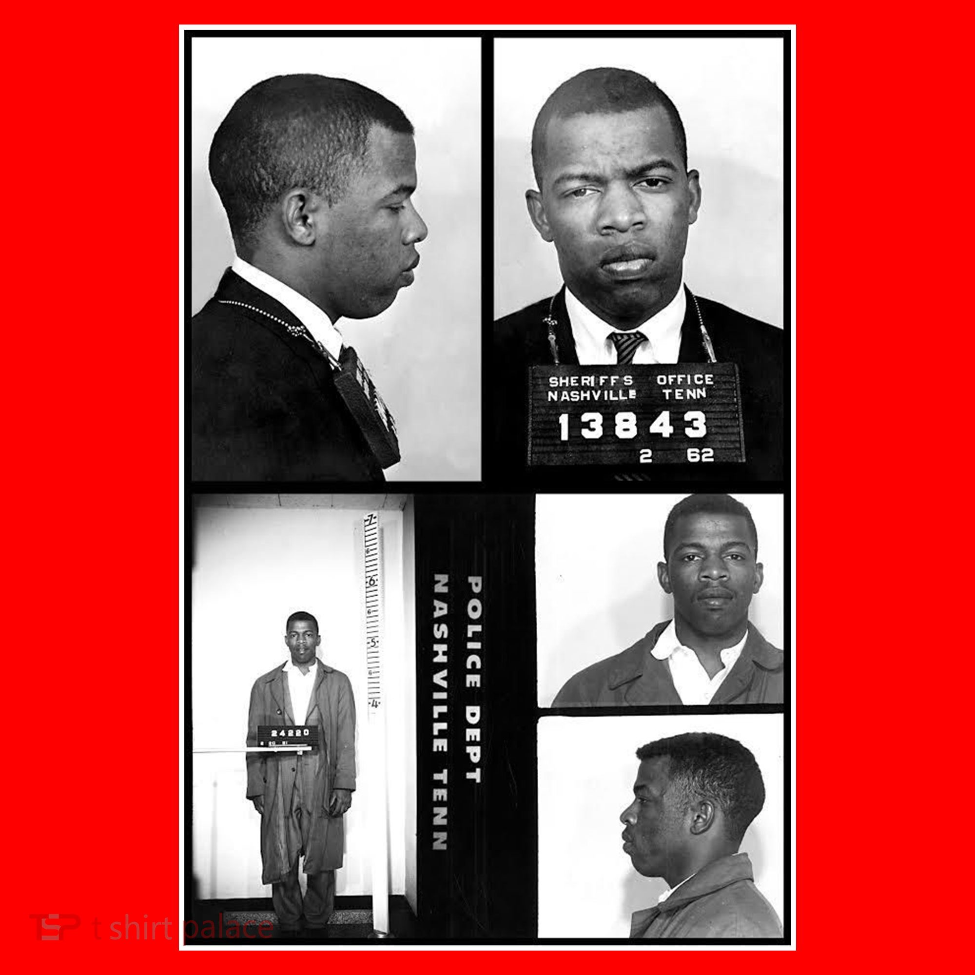 John Lewis Mug Shots Civil Rights Leader Santa Hat