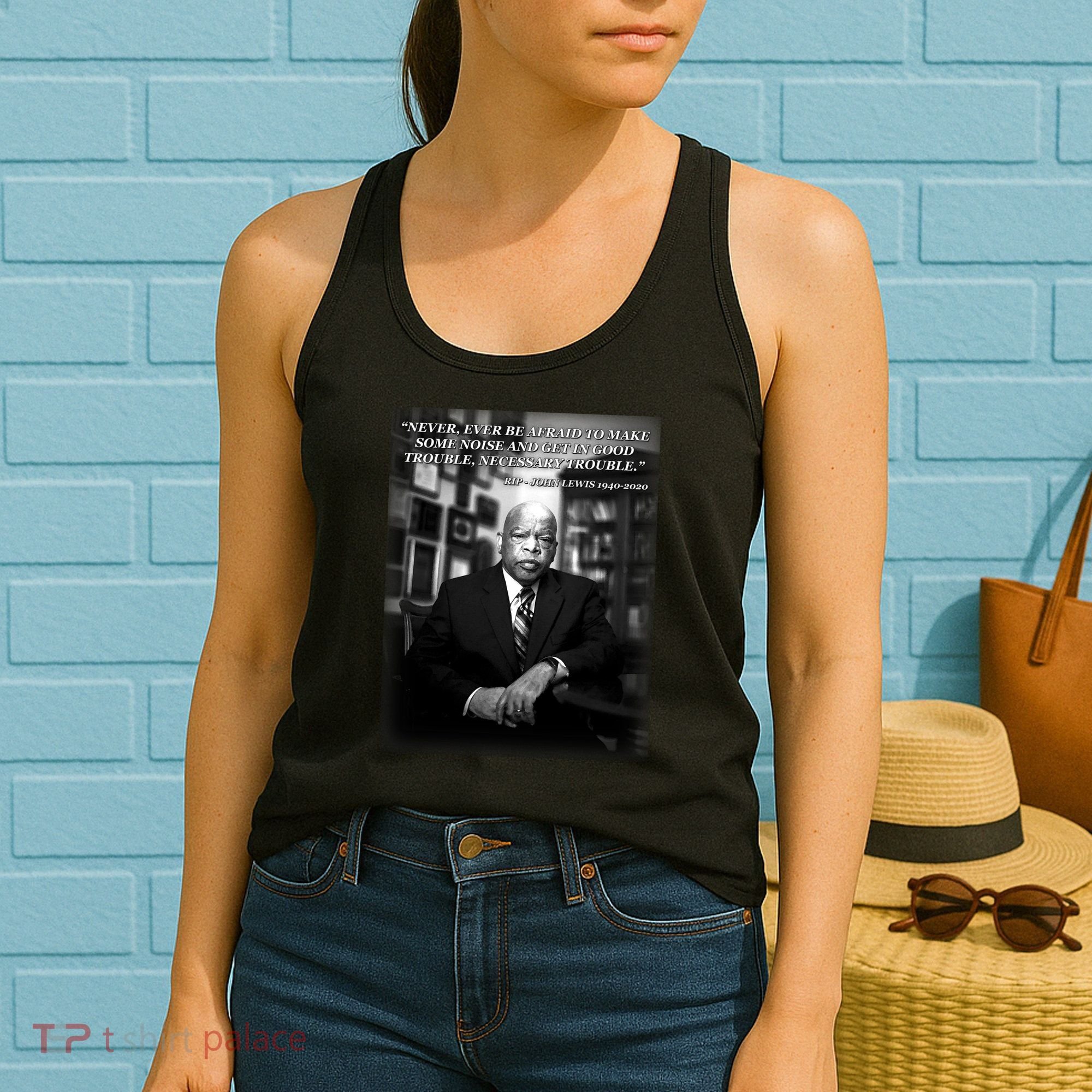 John Lewis Portrait Quote 1940-2020 Tribute Women's Tank Top