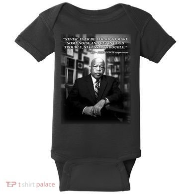 John Lewis Portrait Quote 1940-2020 Tribute Baby Bodysuit