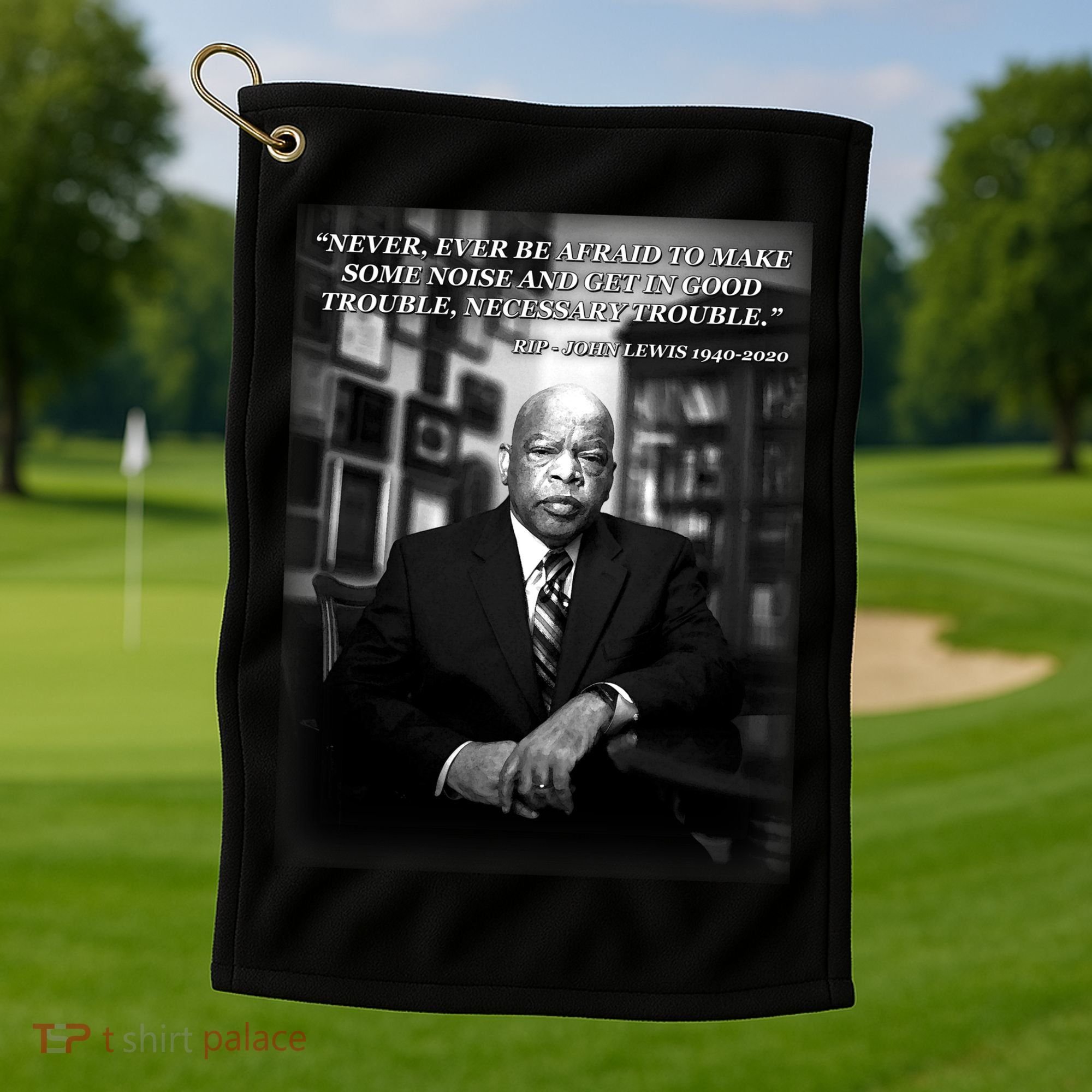 John Lewis Portrait Quote 1940-2020 Tribute Golf Towel