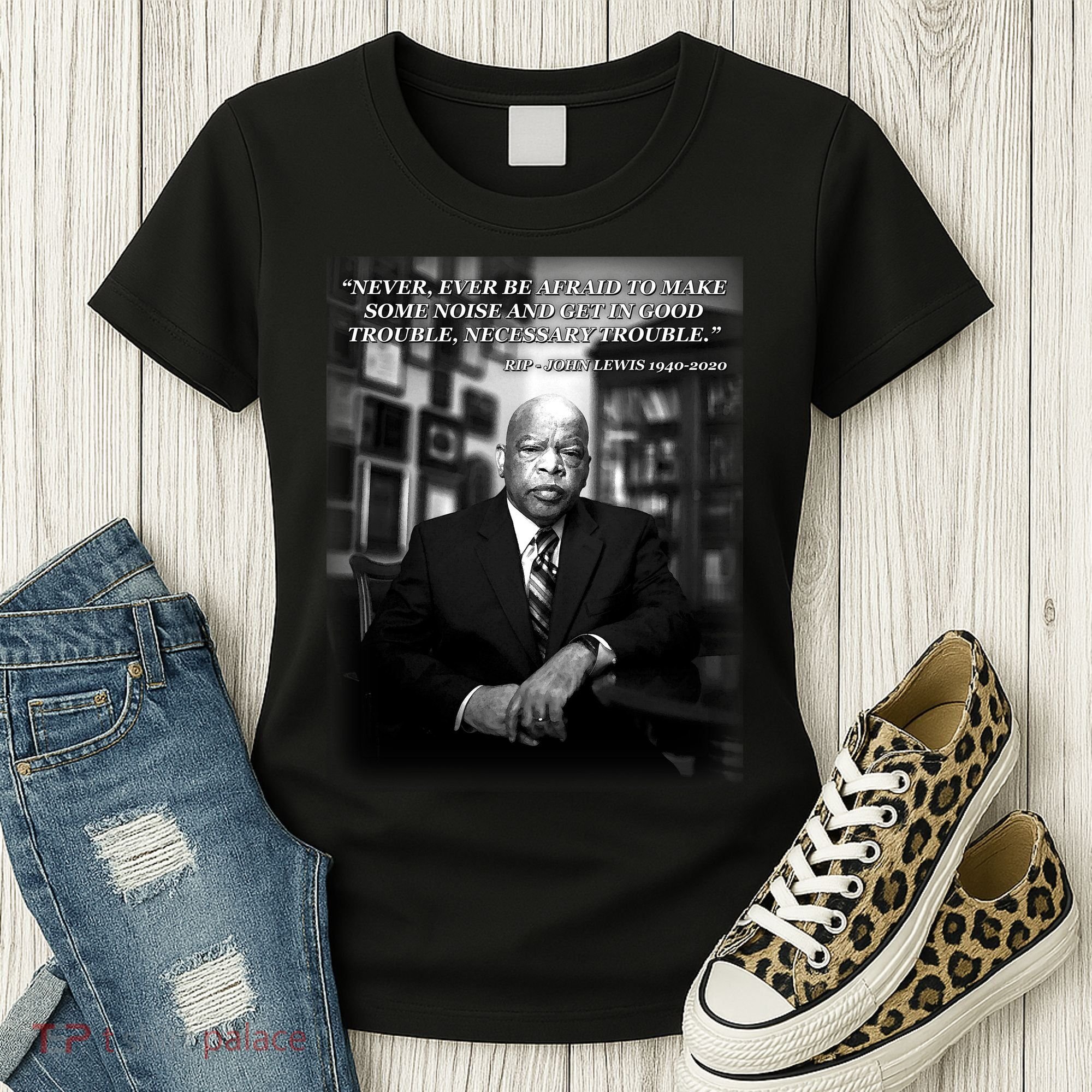 John Lewis Portrait Quote 1940-2020 Tribute Women's T-Shirt