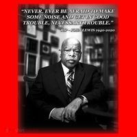 John Lewis Portrait Quote 1940-2020 Tribute Santa Hat thumb 1