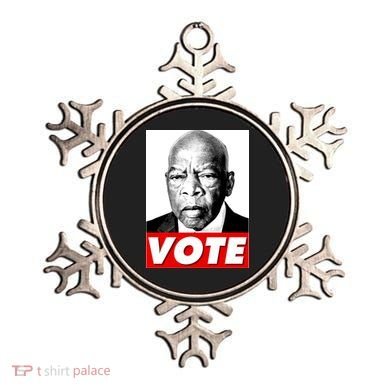 John Lewis Tribute Vote Poster Ornament