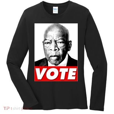 John Lewis Tribute Vote Poster Women's Long Sleeve Shirt